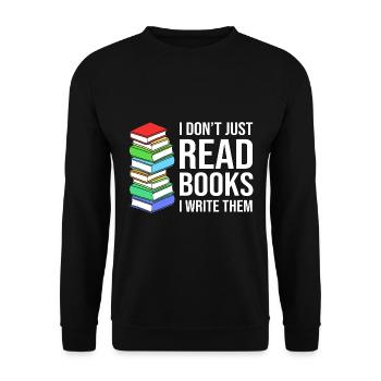 Poetry Poem Author - Unisex Sweatshirt - black - Front - Alina (178cm) & Michal (187cm)