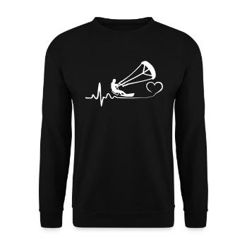 Kite Surfing - Kitesurfing - Unisex Sweatshirt - black - Front - Alina (178cm) & Michal (187cm)