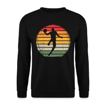 Basketball Vintage - Unisex Sweatshirt - black - Front - Alina (178cm) & Michal (187cm)
