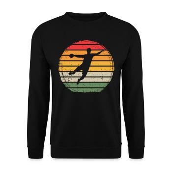 Handball Vintage - Unisex Sweatshirt - black - Front - Alina (178cm) & Michal (187cm)