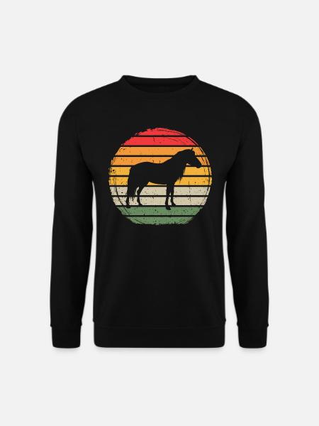 Pferd Vintage - Unisex Pullover - Schwarz