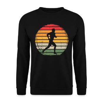 Runner Vintage - Unisex Sweatshirt - black - Front - Alina (178cm) & Michal (187cm)