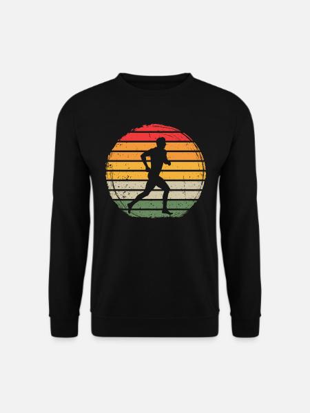 Läufer Vintage - Unisex Pullover - Schwarz