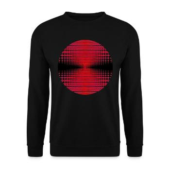 Digitale Kunst | stylisches Muster | Kreis - Unisex Pullover - Schwarz - Vorne - Alina (178cm) & Michal (187cm)