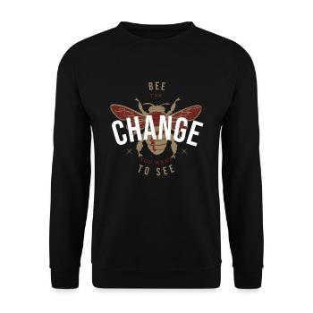 Bee the Change you want to see - Always bee kind - Unisex Pullover - Schwarz - Vorne - Alina (178cm) & Michal (187cm)