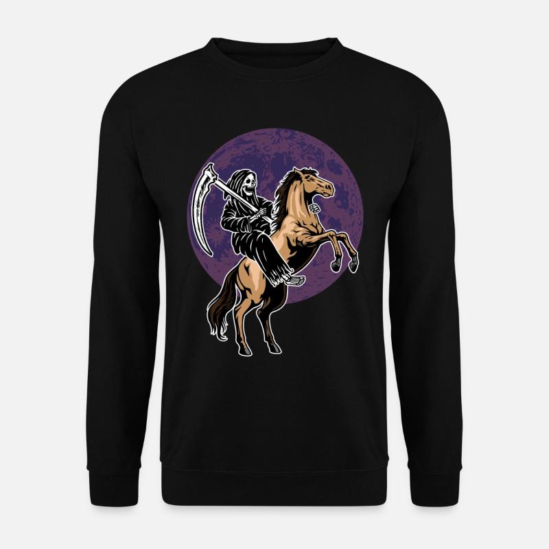 Squelette d’Halloween à cheval - Sweat-shirt Unisexe - noir