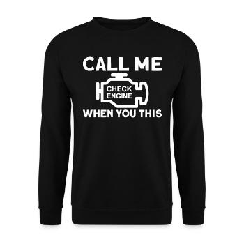 Cars Mechanics- Auto Mechaniker - Unisex Pullover - Schwarz - Vorne - Alina (178cm) & Michal (187cm)