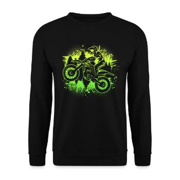 Motocross Biker Motocycliste Garçons Motocycliste - Sweat-shirt Unisexe - noir - Devant - Alina (178cm) & Michal (187cm)