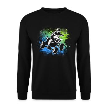 Quad Bike Quad Rider Offroad Boys ATV - Unisex Sweatshirt - black - Front - Alina (178cm) & Michal (187cm)
