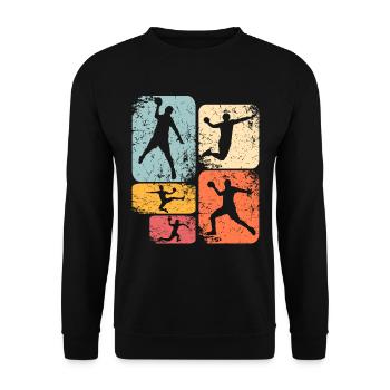 Handballeur Handballeur - Sweat-shirt Unisexe - noir - Devant - Alina (178cm) & Michal (187cm)