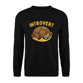 Introverti - Sweat-shirt Unisexe - noir - Devant - Alina (178cm) & Michal (187cm)