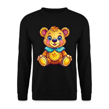 Mignon nounours - Sweat-shirt Unisexe - noir - Devant - Alina (178cm) & Michal (187cm)