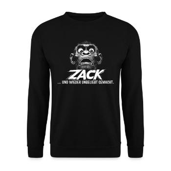 Zack ... und wieder unbeliebt gemacht - Unisex Pullover - Schwarz - Vorne - Alina (178cm) & Michal (187cm)