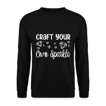 Artiste de peinture au diamant Créez votre propre éclat - Sweat-shirt Unisexe - noir - Devant - Alina (178cm) & Michal (187cm)