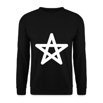 Pentagramm - Unisex Pullover - Schwarz - Vorne - Alina (178cm) & Michal (187cm)