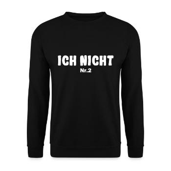 Ich nicht Nr.2 Drillinge Partnerlook - Unisex Pullover - Schwarz - Vorne - Alina (178cm) & Michal (187cm)