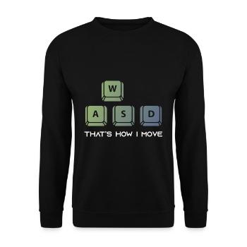 WASD Thats How I Move - Unisex Pullover - Schwarz - Vorne - Alina (178cm) & Michal (187cm)
