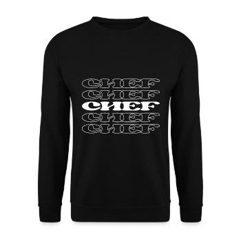 Chef Cook Culinary Expert Food Preparer Kitchen - Unisex Sweatshirt - black - Front - Alina (178cm) & Michal (187cm)