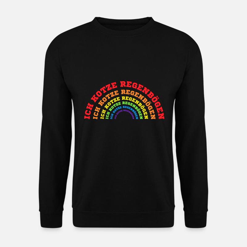 Ich kotze Regenbögen Bürosprüche Geschenk Kollegin - Unisex Pullover - Schwarz