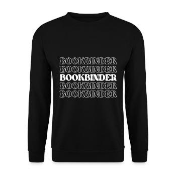 Buchbinder Buchbinder Bucharbeiter Buchflicker Buch - Unisex Pullover - Schwarz - Vorne - Alina (178cm) & Michal (187cm)