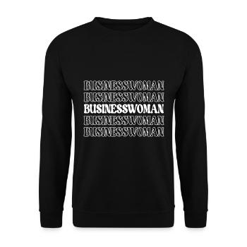Businesswoman Female Entrepreneur Female Business - Unisex Sweatshirt - black - Front - Alina (178cm) & Michal (187cm)