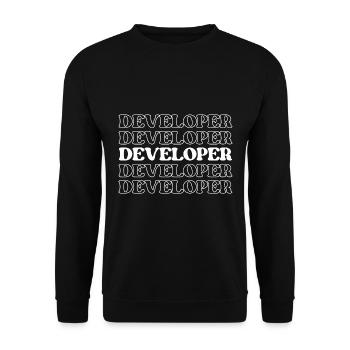 Developer Programmer Coder Coder Software Engineer - Unisex Sweatshirt - black - Front - Alina (178cm) & Michal (187cm)