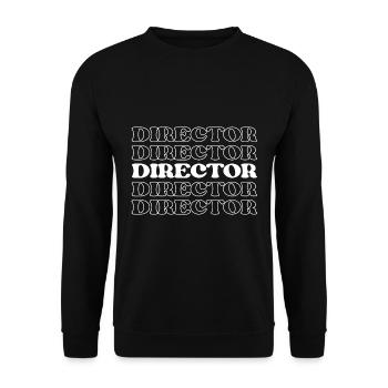 Réalisateur Cinéaste Leader Chef Chef - Sweat-shirt Unisexe - noir - Devant - Alina (178cm) & Michal (187cm)