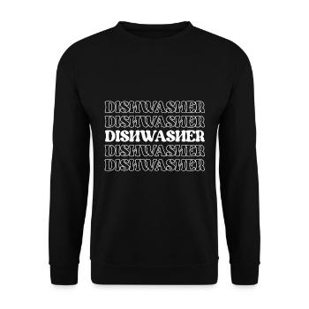 Dishwasher Kitchen Helper Dish Cleaner Dish - Unisex Sweatshirt - black - Front - Alina (178cm) & Michal (187cm)