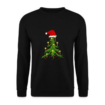 Sapin de Noël - Noël - Sweat-shirt Unisexe - noir - Devant - Alina (178cm) & Michal (187cm)