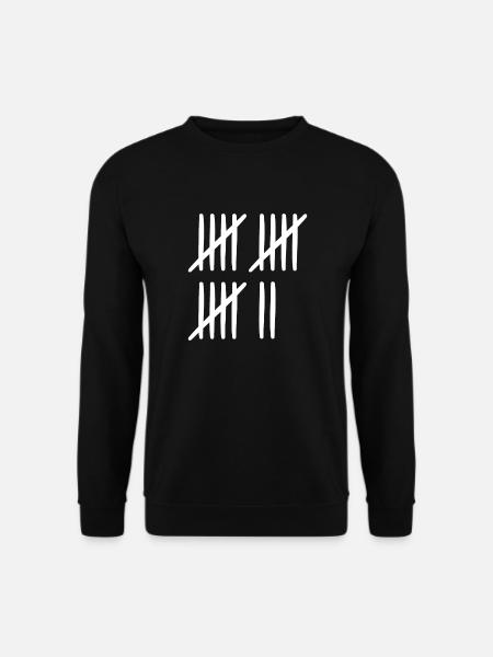 Strichliste 17 Jahre Geburtstag - Unisex Pullover - Schwarz