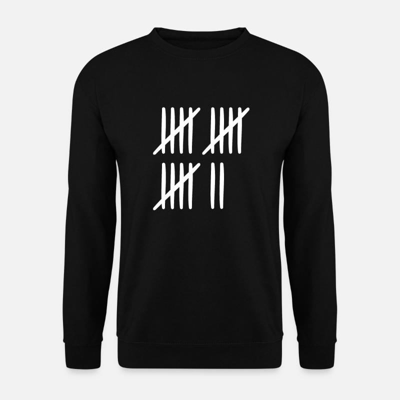 Strichliste 17 Jahre Geburtstag - Unisex Pullover - Schwarz