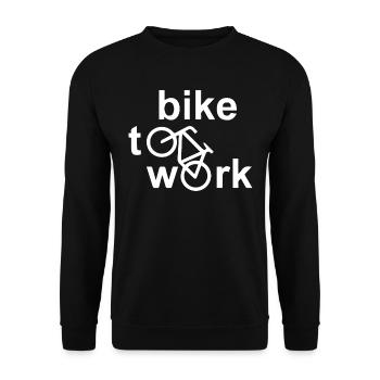 Fahrrad - Bike to Work - Unisex Pullover - Schwarz - Vorne - Alina (178cm) & Michal (187cm)