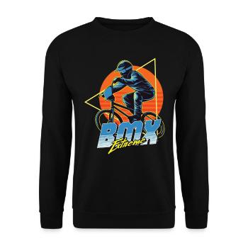 BMX Extreme Bike - Unisex Sweatshirt - black - Front - Alina (178cm) & Michal (187cm)