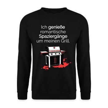 Grillen Grillen Grillen Grillen Grillsaison - Unisex Pullover - Schwarz - Vorne - Alina (178cm) & Michal (187cm)