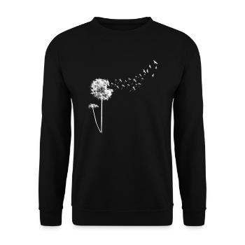 Fleur d’oiseaux de pissenlit - Sweat-shirt Unisexe - noir - Devant - Alina (178cm) & Michal (187cm)