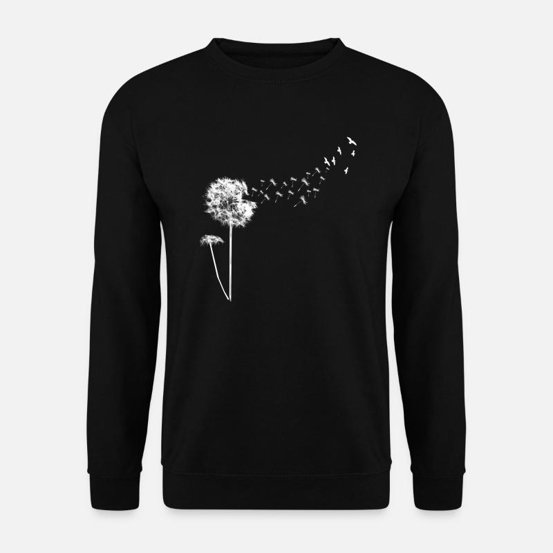 Pusteblume Vögel Blume - Unisex Pullover - Schwarz