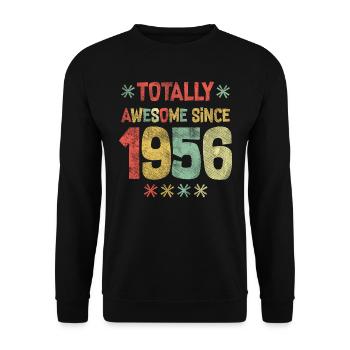 1956 - Happy Birthday - Totally Awesome seit 1956 - Unisex Pullover - Schwarz - Vorne - Alina (178cm) & Michal (187cm)