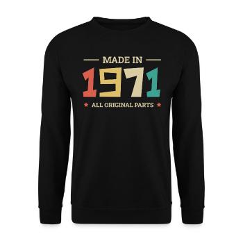 Legendary Since 1971 Original 1971 - Unisex Sweatshirt - black - Front - Alina (178cm) & Michal (187cm)