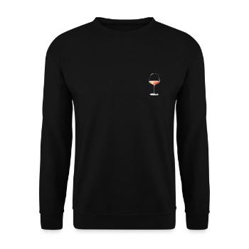 Verre de rosé - Sweat-shirt Unisexe - noir - Devant - Alina (178cm) & Michal (187cm)