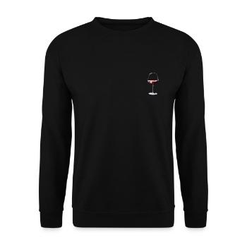 Verre de vin rouge - Sweat-shirt Unisexe - noir - Devant - Alina (178cm) & Michal (187cm)