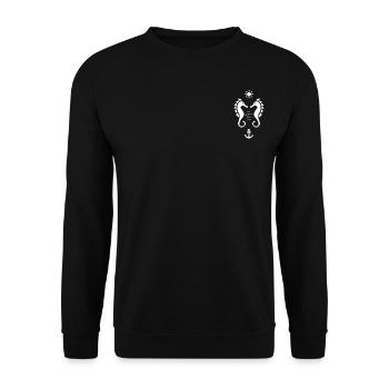 MER CHEVAL - BLANC - Sweat-shirt Unisexe - noir - Devant - Alina (178cm) & Michal (187cm)
