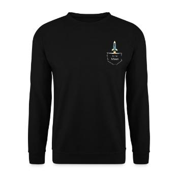 To the Moon 2 - Unisex Pullover - Schwarz - Vorne - Alina (178cm) & Michal (187cm)