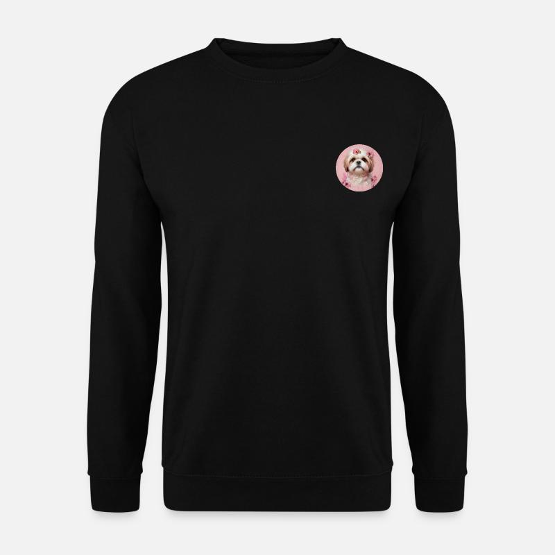 Shih Tzu Rosa - Unisex Pullover - Schwarz