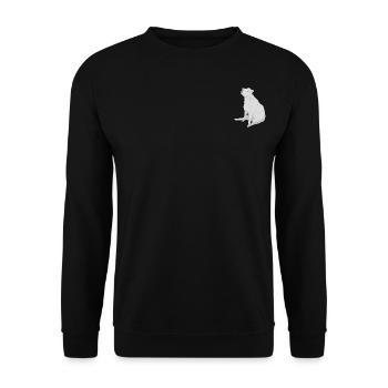 Paula die sitzende Kuh - Unisex Pullover - Schwarz - Vorne - Alina (178cm) & Michal (187cm)