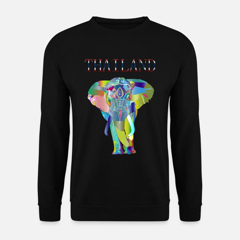 THAILAND ELEFANT GESCHENK IDEE - Unisex Pullover - Schwarz