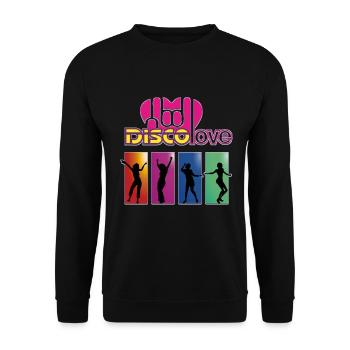 Disco Love Dance - Unisex Pullover - Schwarz - Vorne - Alina (178cm) & Michal (187cm)