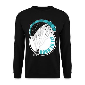 Paragliding Paragliding Paragliding - Unisex Sweatshirt - black - Front - Alina (178cm) & Michal (187cm)