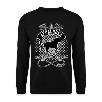 Appaloosa Cheval Proverbes - Sweat-shirt Unisexe - noir - Devant - Alina (178cm) & Michal (187cm)