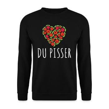 Du Pisser - Unisex Pullover - Schwarz - Vorne - Alina (178cm) & Michal (187cm)