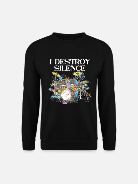 Je détruis le silence - Sweat-shirt Unisexe - noir